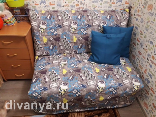 Мягкий диван клик-кляк Аккордеон 120 Филин. Цена от 15500 ₽