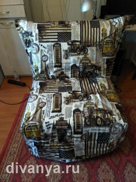 Мягкий диван клик-кляк Аккордеон 80 Принт 04. Цена от 12500 ₽